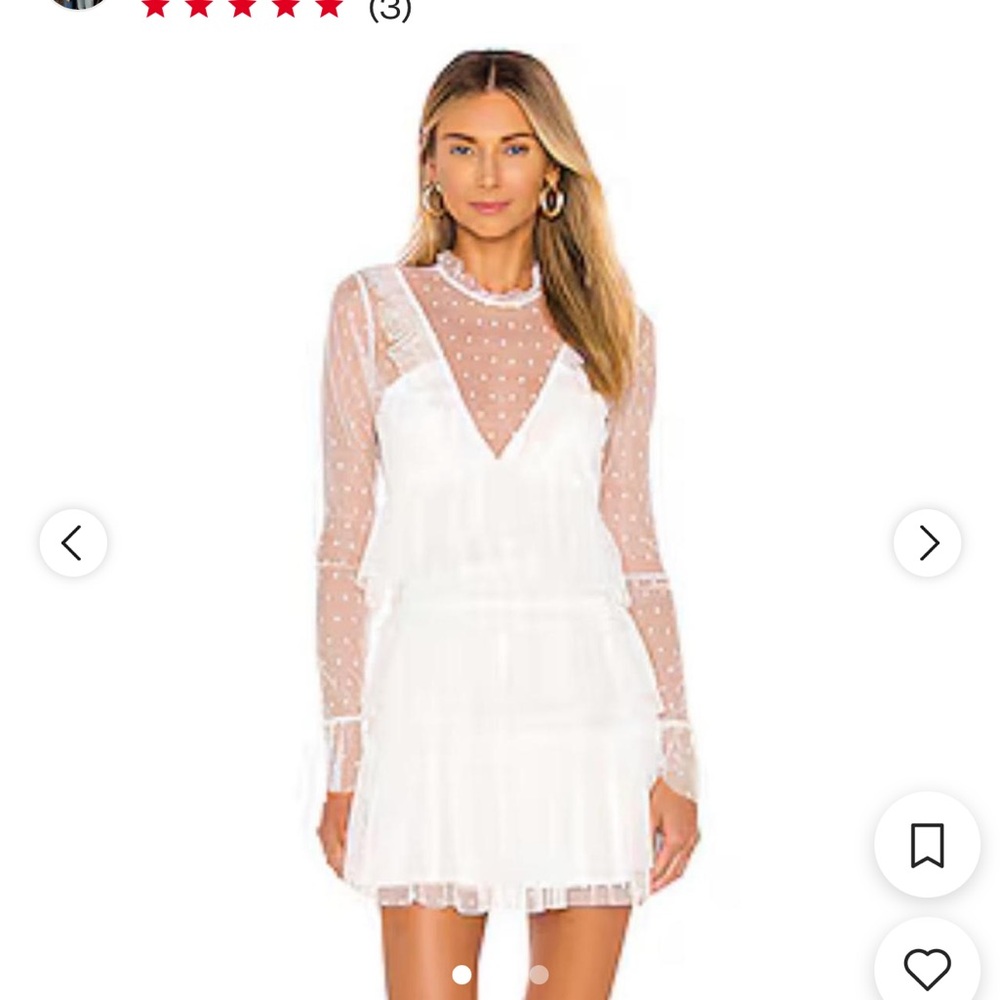 Sheer White Ruffled Dress